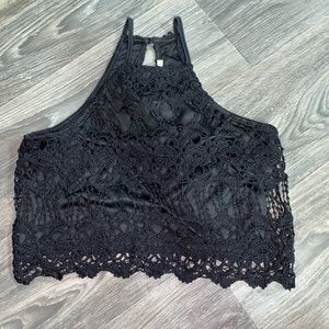 Black Crop top